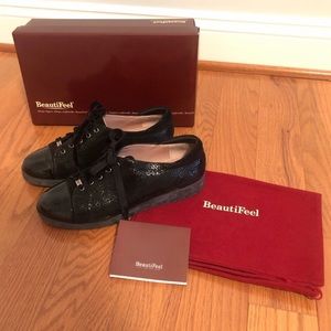 Beautiful Feel Cella Black Leo Print Suede